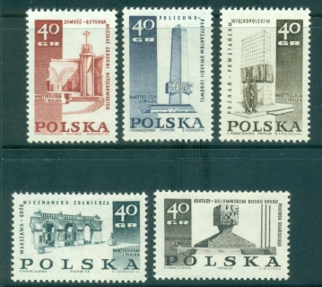 Poland-1968-Memorials-MUH-lot35526