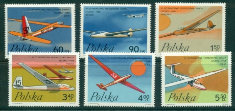 Poland-1968-Polish-Gliders-MLH-lot35517