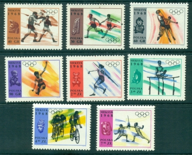 Poland-1968-Sports-Sculptures-8MLH-lot35521