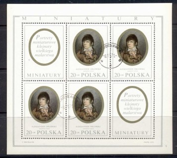 Poland-1970-Miniature-Paintings-20g-sheetlet-CTO