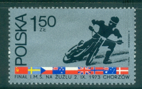 Poland-1973-Motorcyclist-MUH-lot35620