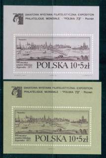 Poland-1973-Poznan-view-Engraving-2xMS-MUH-lot57466