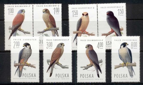 Poland-1975-Birds-of-Prey-MUH