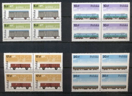 Poland-1985-Railways-blk4-MUH