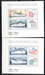 Poland-1986-Ferryboats-2xMS-MUH