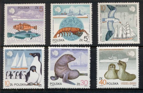 Poland-1987-Marine-Life-Ships-MUH