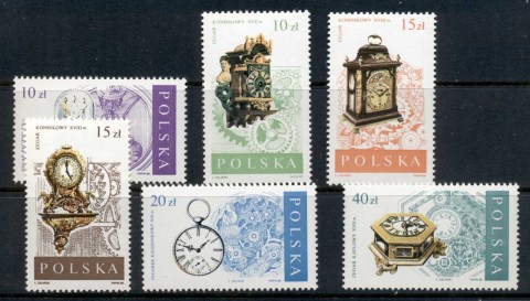 Poland-1988-Vintage-Clocks-MUH