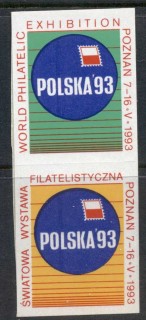 Poland-1993-Stamp-Ex-labels-pr-MUH