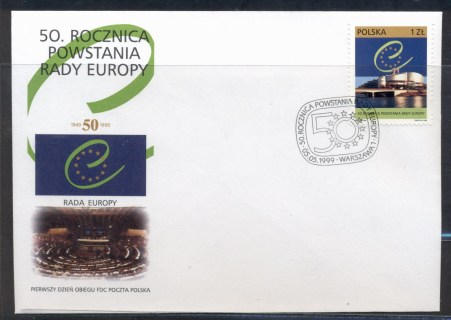 Poland-1999-Council-of-Europe-FDC