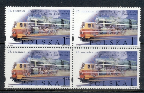 Poland-2001-Polish-State-railways-blk4-MUH