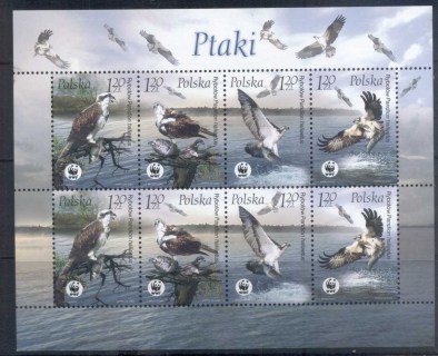 Poland-2003-WWF-Birds-of-Prey-sheetlet-MUH