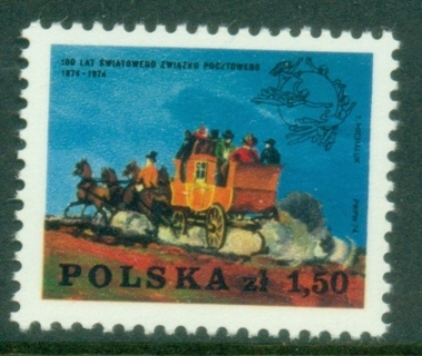 Poland-1974-UPU-centenary-MUH