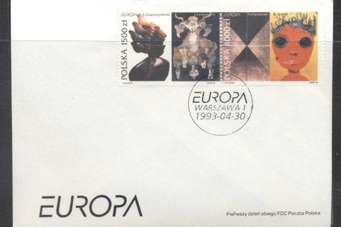 Poland-1993-Europa-Modern-Art-FDC