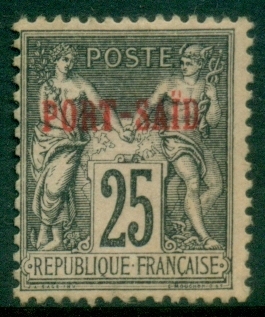 Port-Said-1899-1900-Sage-25c-black-on-rose-MLH