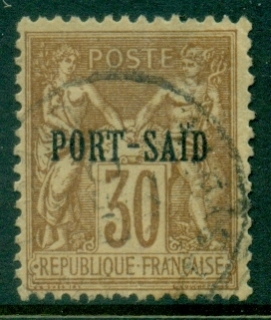 Port-Said-1899-1900-Sage-30c-brown-on-bistre-FU