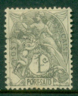 Port-Said-1902-03-Blanc-1c-grey-FU