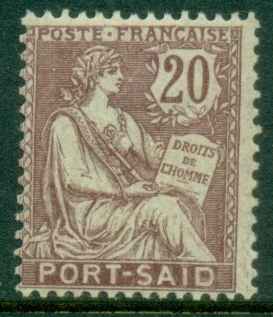 Port-Said-1902-03-Mouchon-20c-brown-violet-MLH