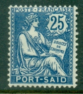 Port-Said-1902-03-Mouchon-25c-blue-MLH