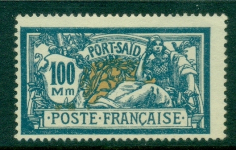 Port-Said-1927-28-Merson-100m-slate-blue-buff-MLH