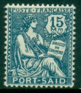 Port-Said-1927-28-Mouchon-15c-stale-blue-MLH