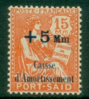 Port-Said-1927-30-Mouchon-Opt-Caisse-dAmortissement-15m-5m-deep-orange-MLH