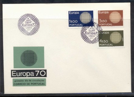 Portugal-1970-Europa-Woven-Threads-FDC