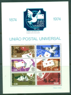 Portugal-1974-UPU-centenary-MS-MUH