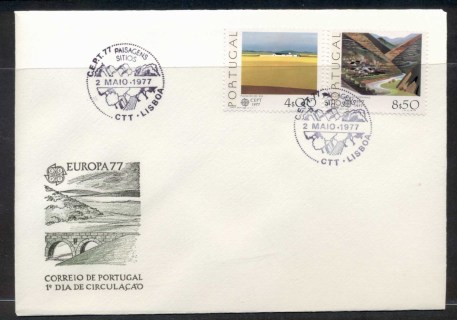 Portugal-1977-Europa-Landscapes-FDC