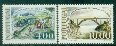 Portugal-1977-The-100th-Anniversary-of-the-Opening-of-the-North-South-Railroad-MUH