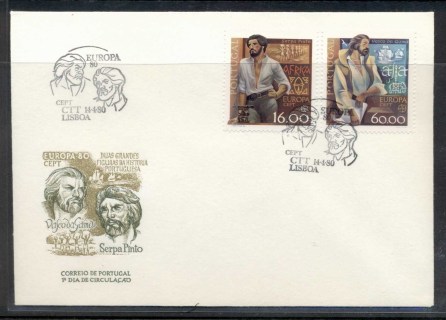 Portugal-1980-Europa-Celebrities-FDC