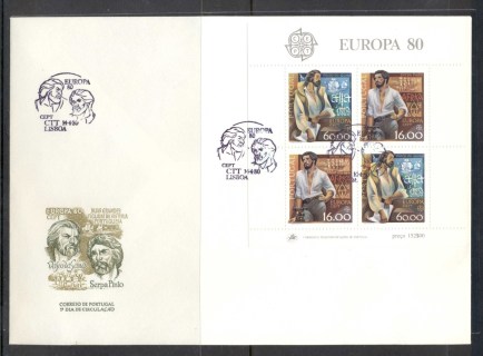 Portugal-1980-Europa-Celebrities-XLMS-FDC