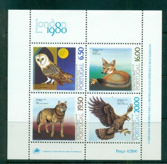 Portugal-1980-Wildlife-Protection-MS-MUH-lot58713