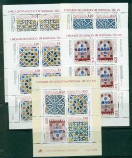 Portugal-1981-Tiles-15th-Century-5x-MS-MUH-lot57489