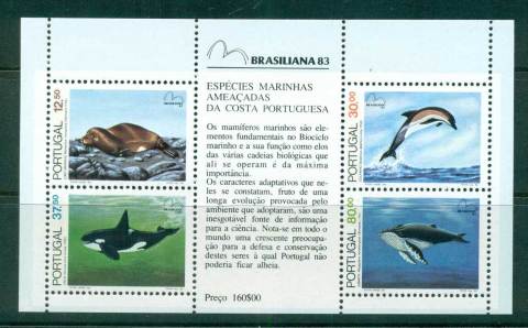 Portugal-1983-Endangered-Sea-Animals-MS-MUH-lot57495