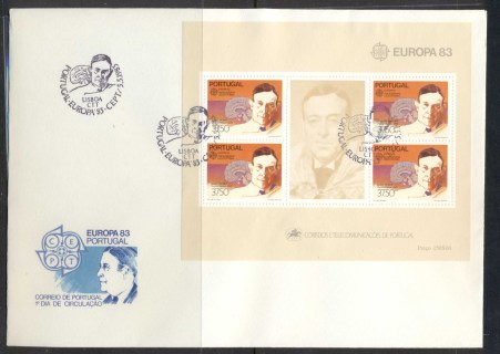 Portugal-1983-Europa-Human-Genius-XLMS-FDC