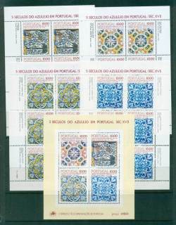 Portugal-1983-Tiles-5x-MS-MUH-lot57493