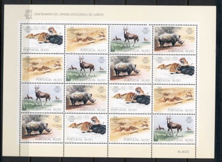 Portugal-1984-Lisbon-Zoo-Centenary-sheet-MUH