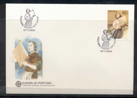 Portugal-1985-Europa-Music-Year-FDC