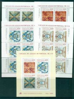 Portugal-1985-Tiles-5x-MS-MUH-lot57499