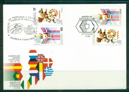 Portugal-1986-Admission-of-Portugal-Spain-to-EEC-FDC-lot58721