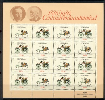 Portugal-1986-Automobile-Centenary-sheet-MUH