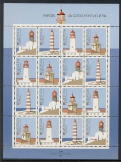 Portugal-1987-Lighthouses-sheet-MUH