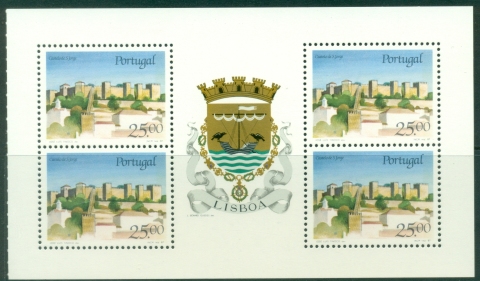 Portugal-1987-Portuguese-Castles-Castelo-Jorge-MS-MUH