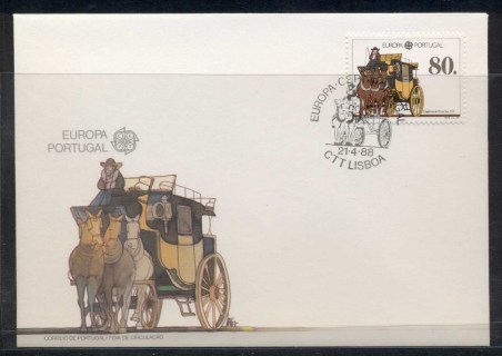 Portugal-1988-Europa-Transport-Communication-FDC