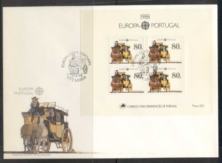 Portugal-1988-Europa-Transport-Communication-XLMS-FDC