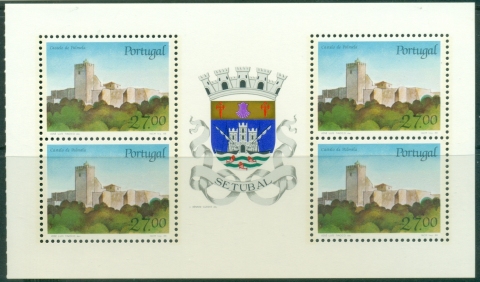 Portugal-1988-Portuguese-Castles-Castelo-de-Palmela-MS-MUH