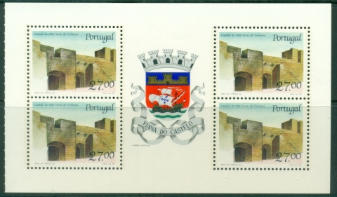 Portugal-1988-Portuguese-Castles-Castelo-de-Vila-Nova-de-Cerveira-MS-MUH