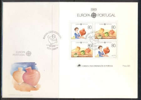 Portugal-1989-Europa-Childrens-Play-XLMS-FDC