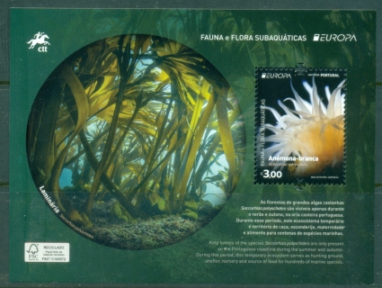 Portugal-2024-EUROPA-Stamps-Underwater-Flora-and-Fauna-MS-MUH