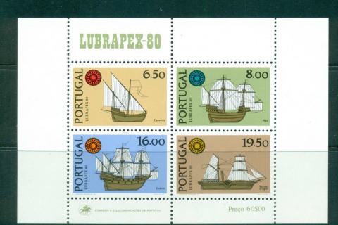 Portugal-1980-LUBRAPEX-80-Ships-MS-MUH-lot57487